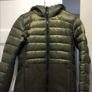 Burton half puffy half wool long coat